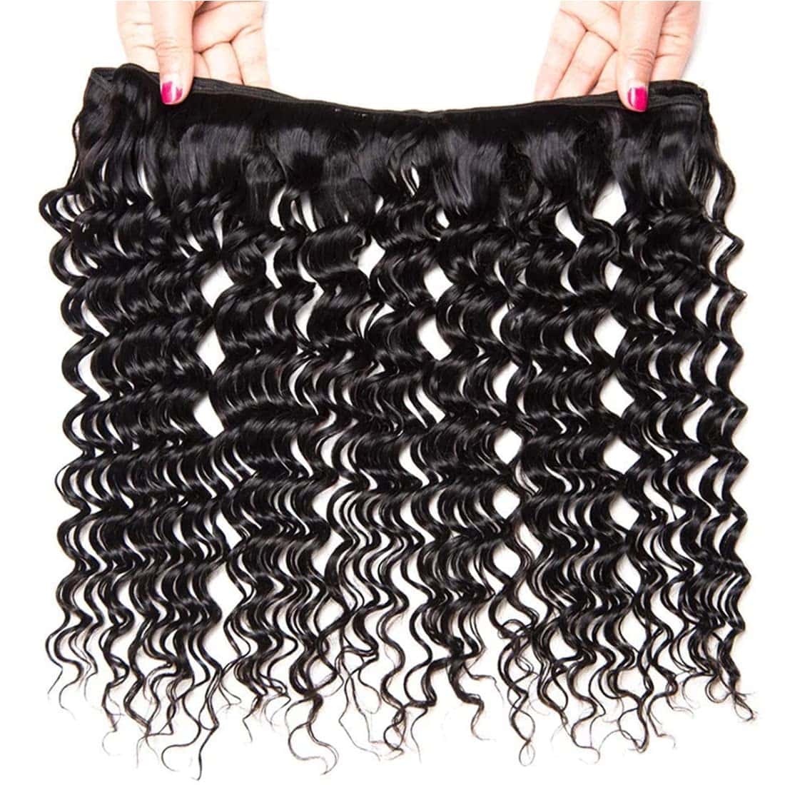 FQ Brazilian Deep Wave Bundles with Closure - Paquetes de - Imagen 3