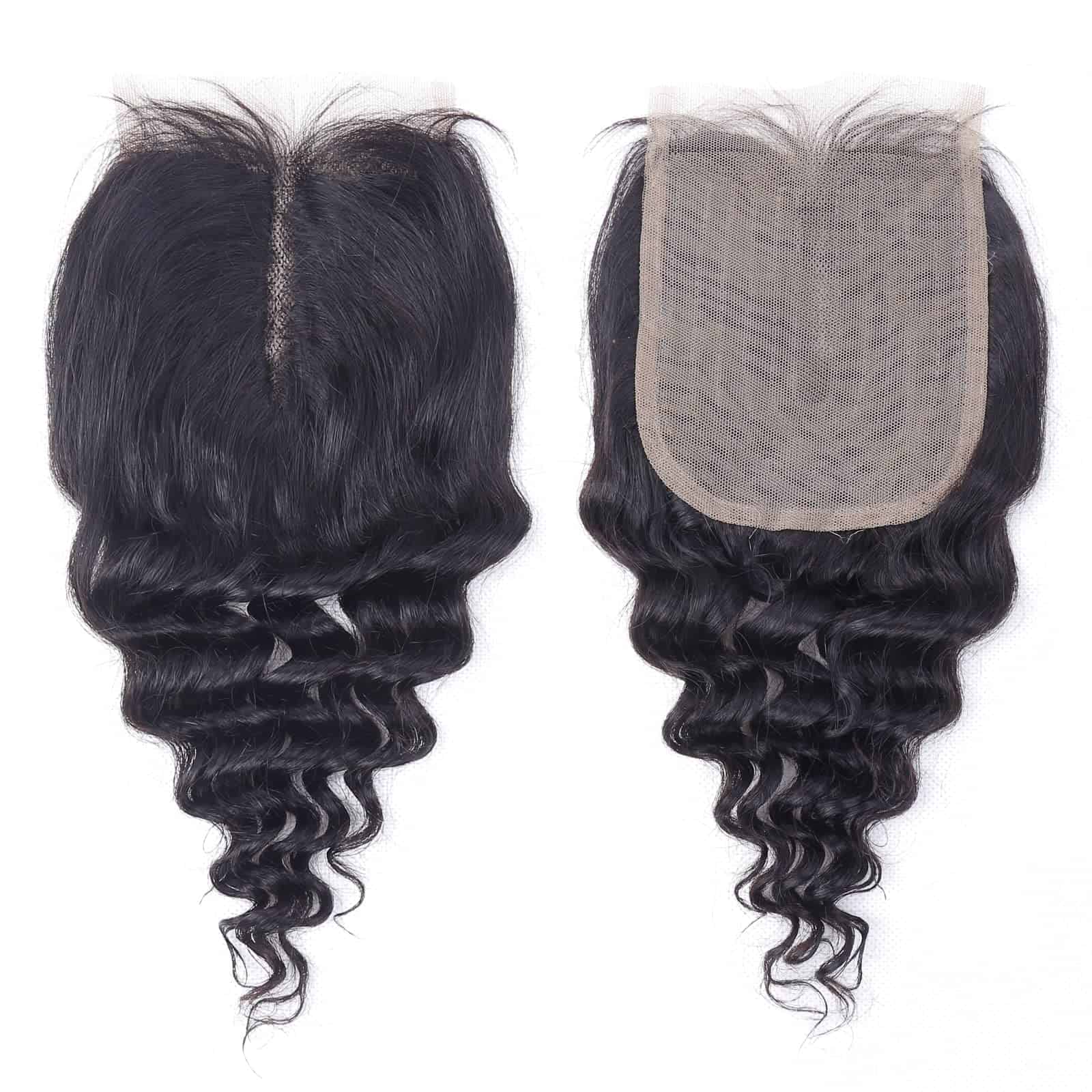 FQ Brazilian Deep Wave Bundles with Closure - Paquetes de - Imagen 5