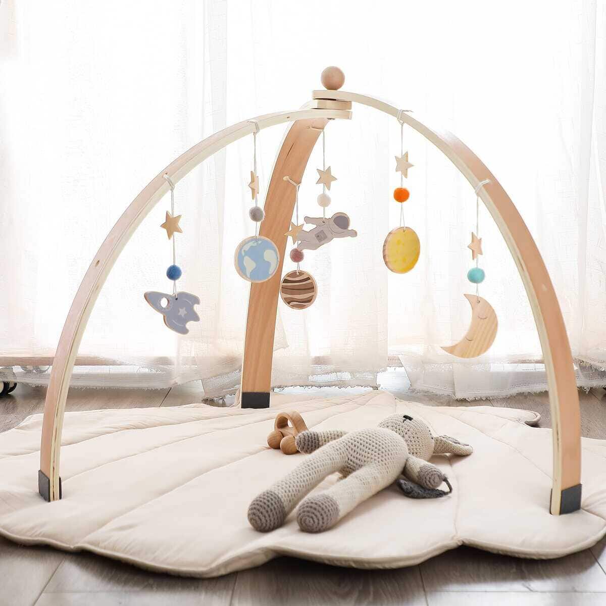 Gimnasio de madera para bebés Ikubigu Marco plegable del