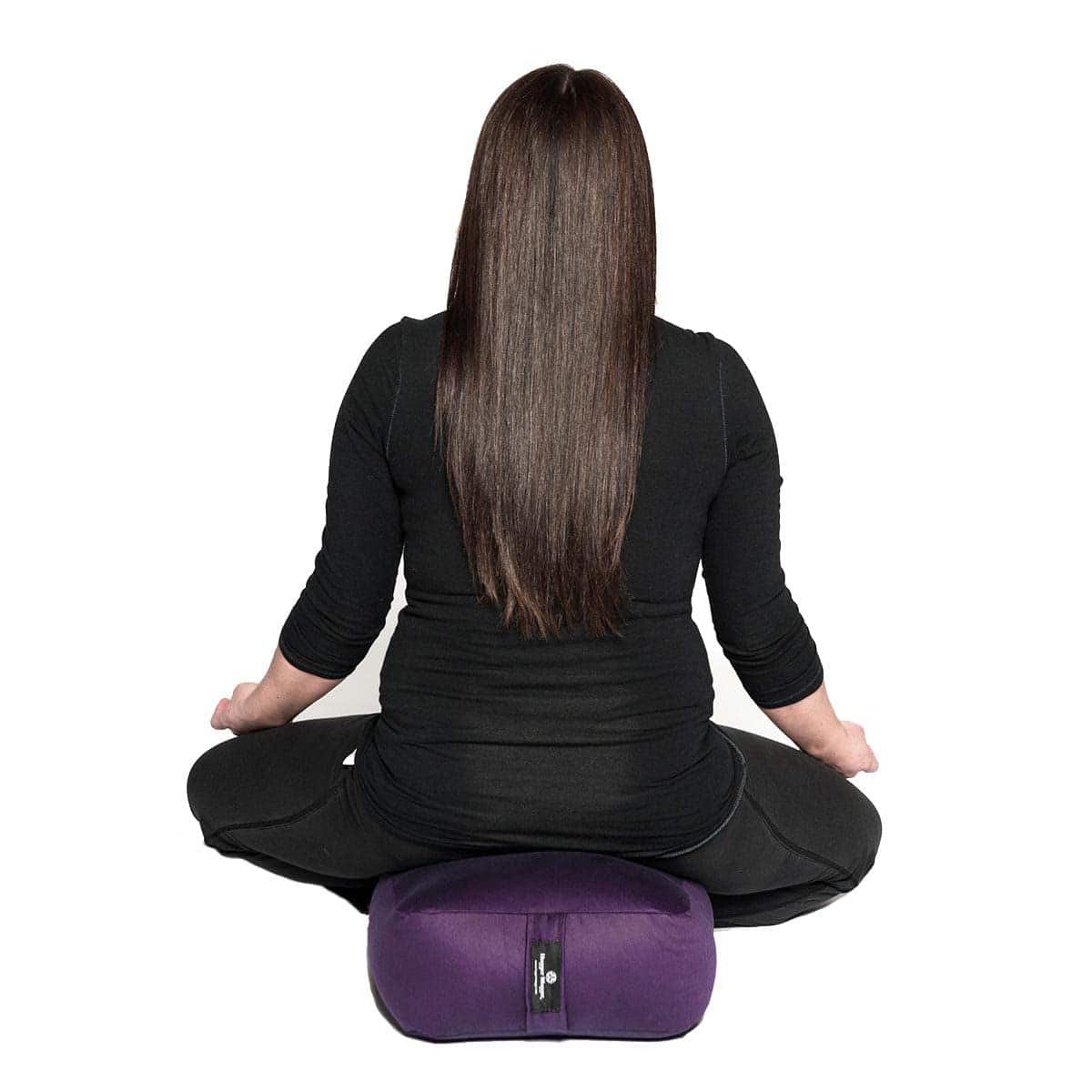 Cojín de Meditación Zen Hugger Mugger - Negro - Base Ancha, - Imagen 6