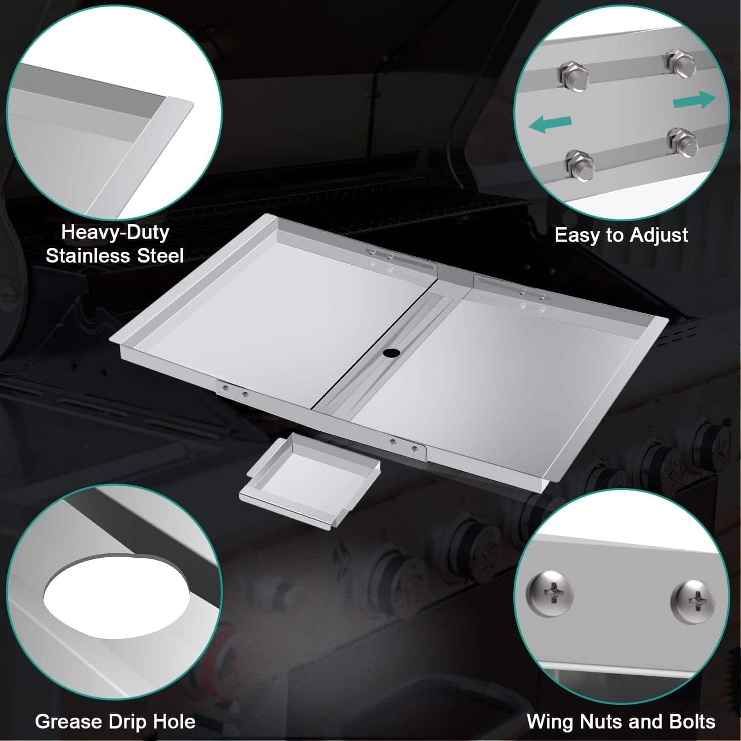 Charola de Grasa EasiBBQ con Bandeja de Recolección para - Imagen 7