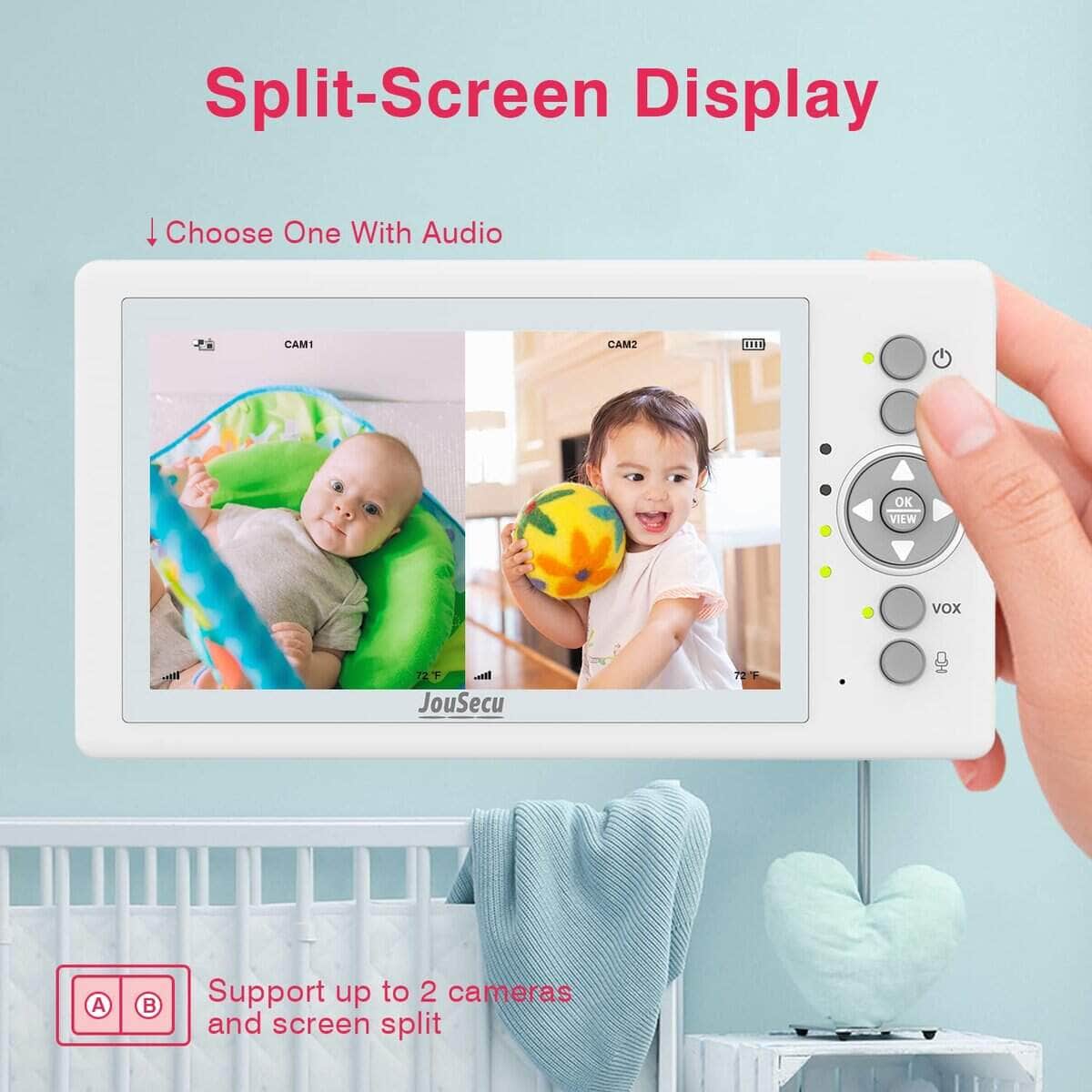 Monitor de cámara para bebé JouSecu con batería de 29 - Imagen 5