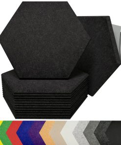 Paneles Acústicos Hexagonales para Absorción de Sonido -