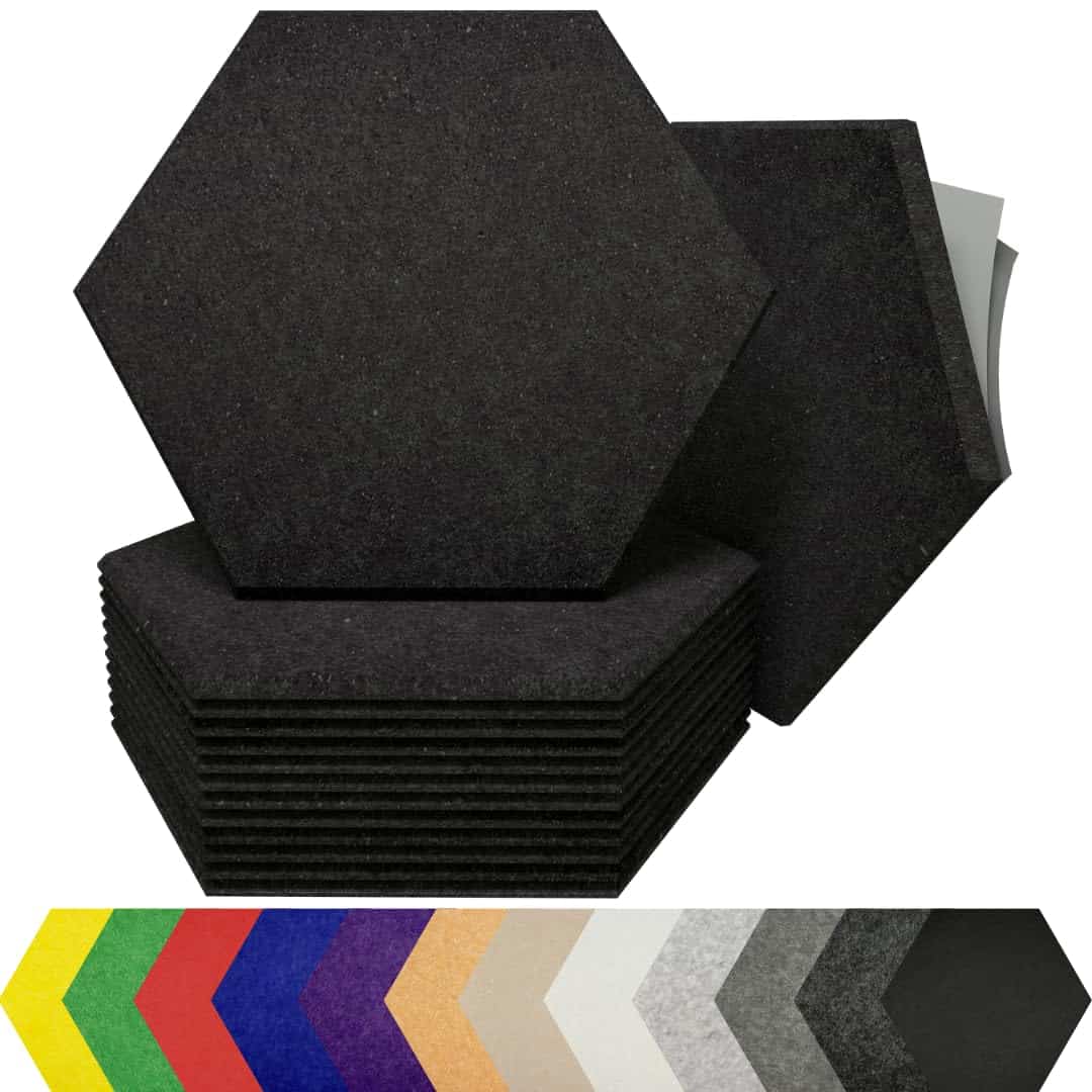 Paneles Acústicos Hexagonales para Absorción de Sonido -