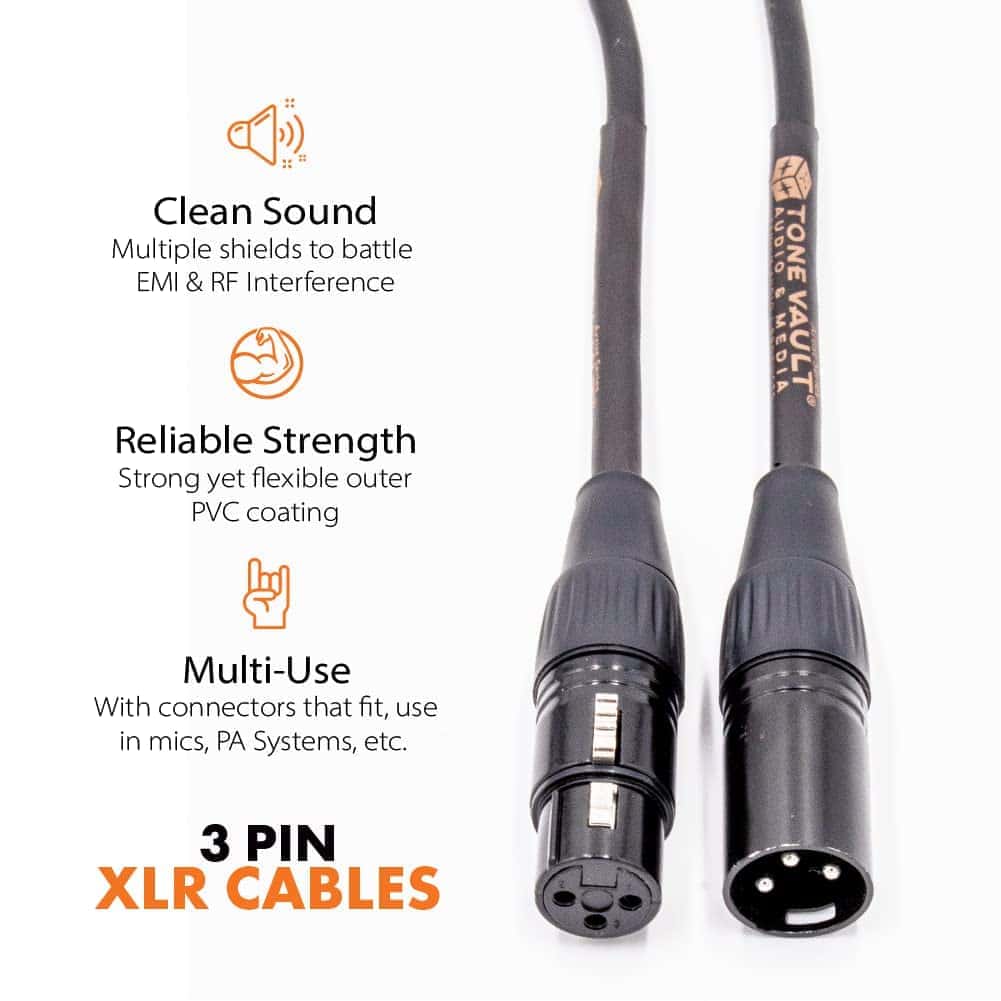 Cables XLR Tone Vault Audio & Media de 25 pies (paquete de - Imagen 6