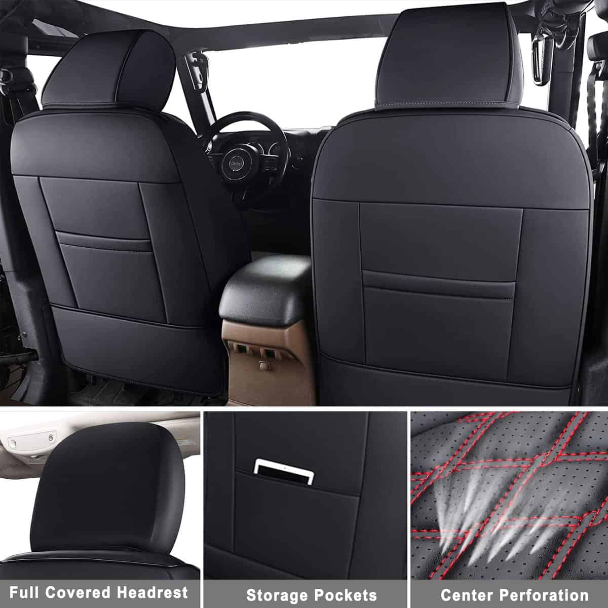 Cubierta de asiento Huidasource Wrangler JK 4 Puertas, - Imagen 3