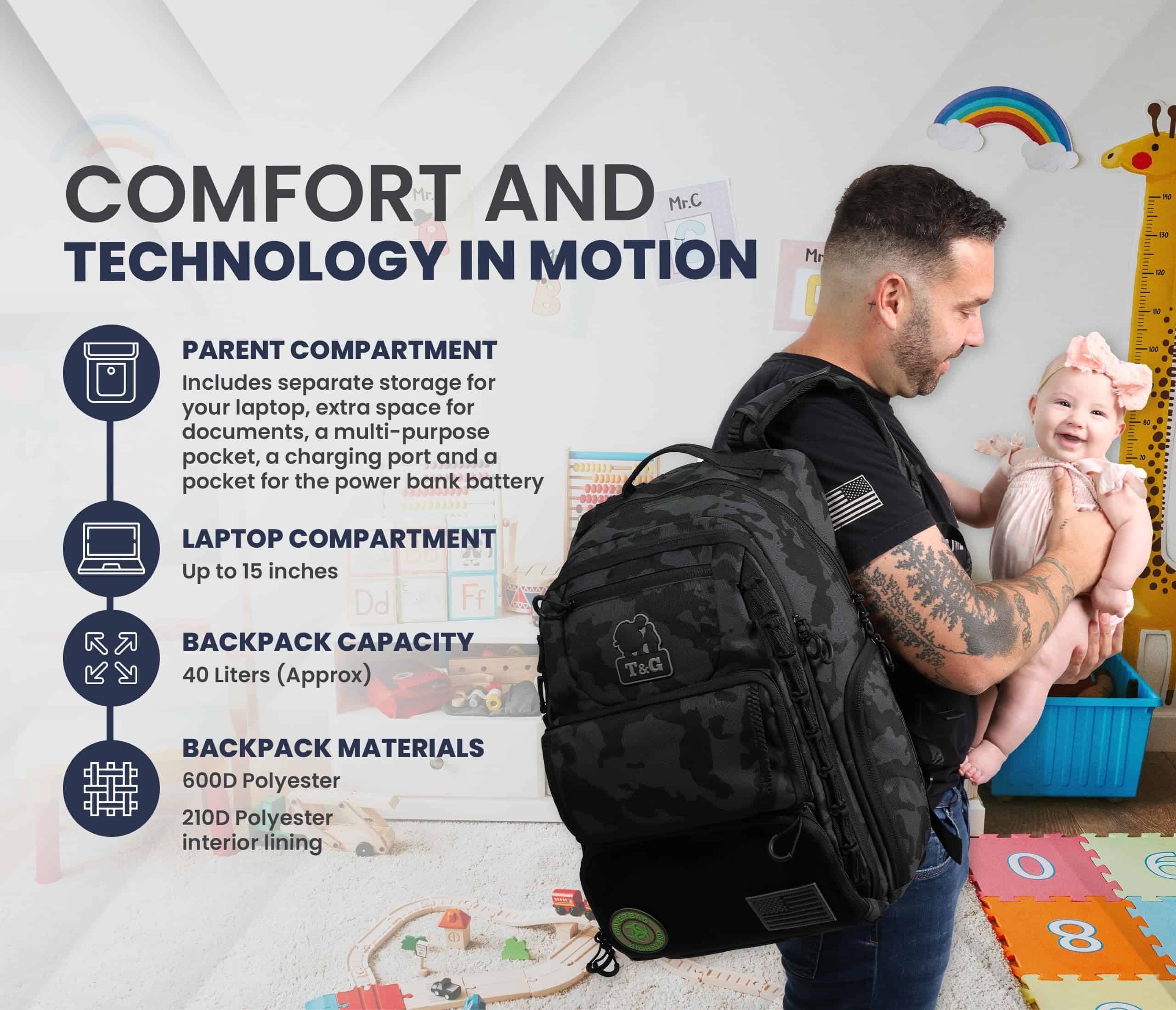 Mochila para pañales de padre Toddlers and Gunners, con - Imagen 6