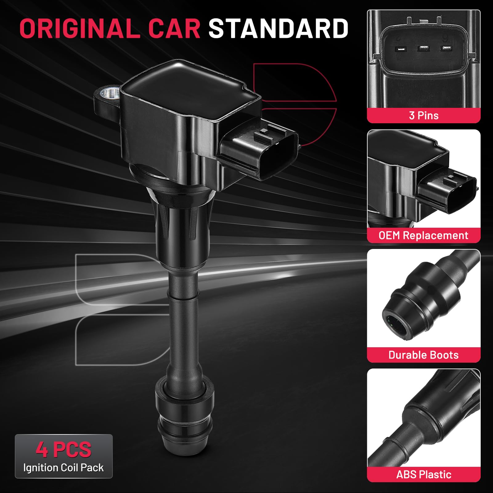 Paquete de Bobinas de Encendido BDFHYK -uego de 4 - Imagen 6