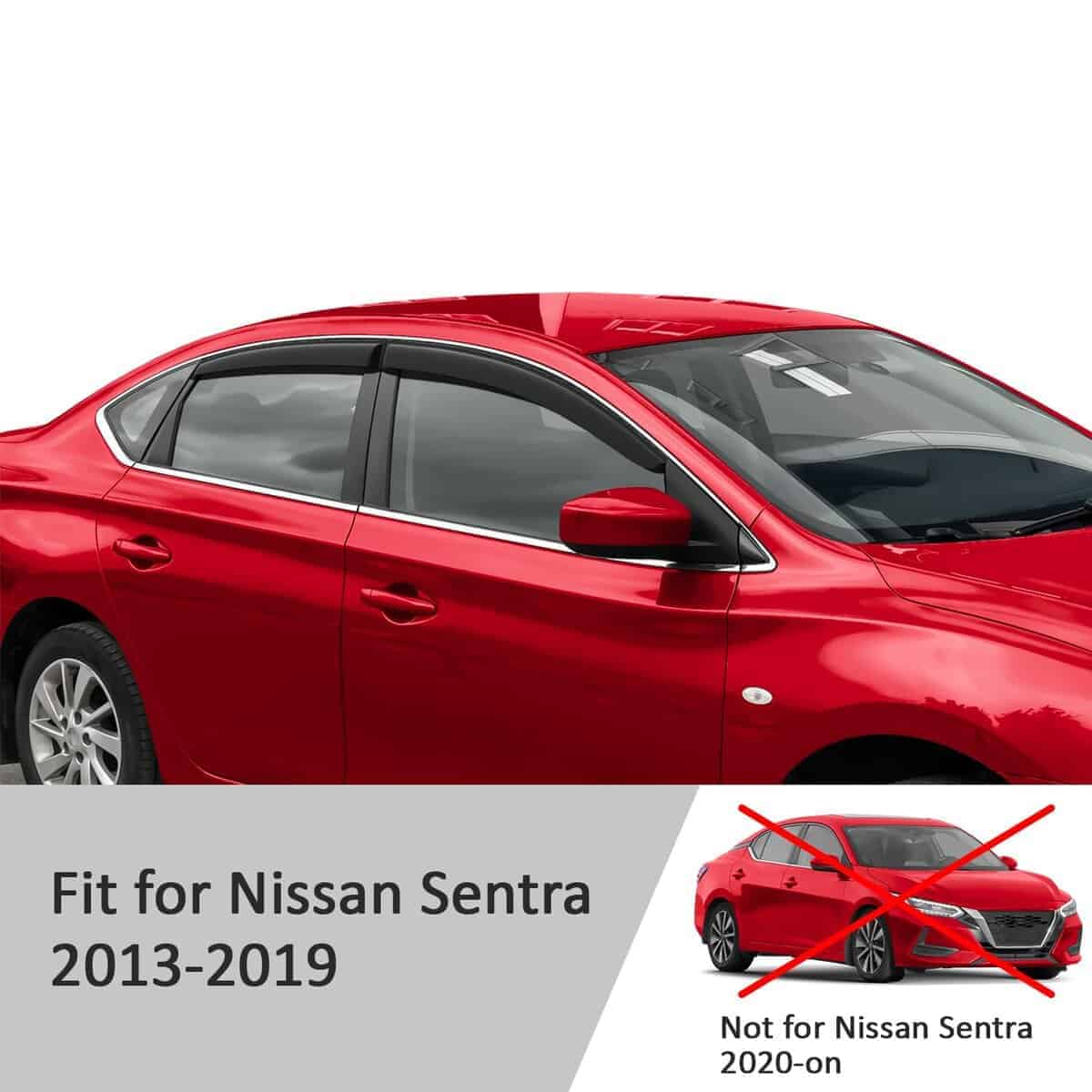 Voron Glass Deflectores de Lluvia con Cinta Adhesiva para - Imagen 5