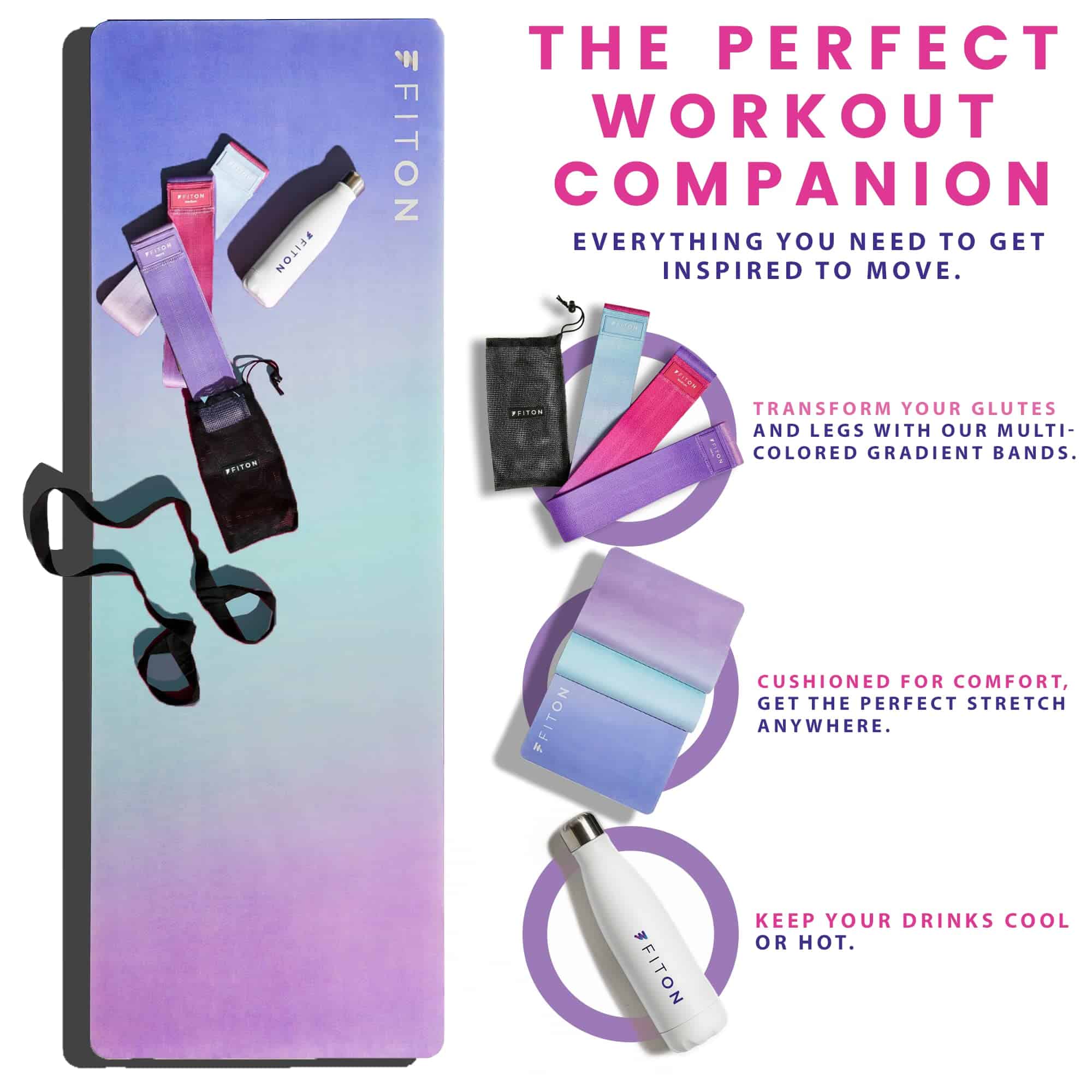 Kit de Inicio de Yoga FitOn - Incluye Tapete de Yoga para - Imagen 3