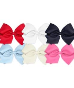 Conjunto de 6 piezas de lazos de grosgrain sólido para