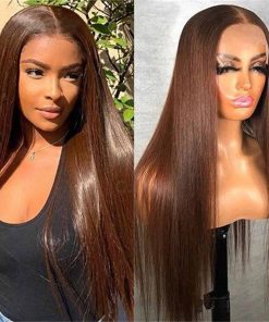 Pelucas Delanteras de Encaje NINA marrón Pelucas Rectas de