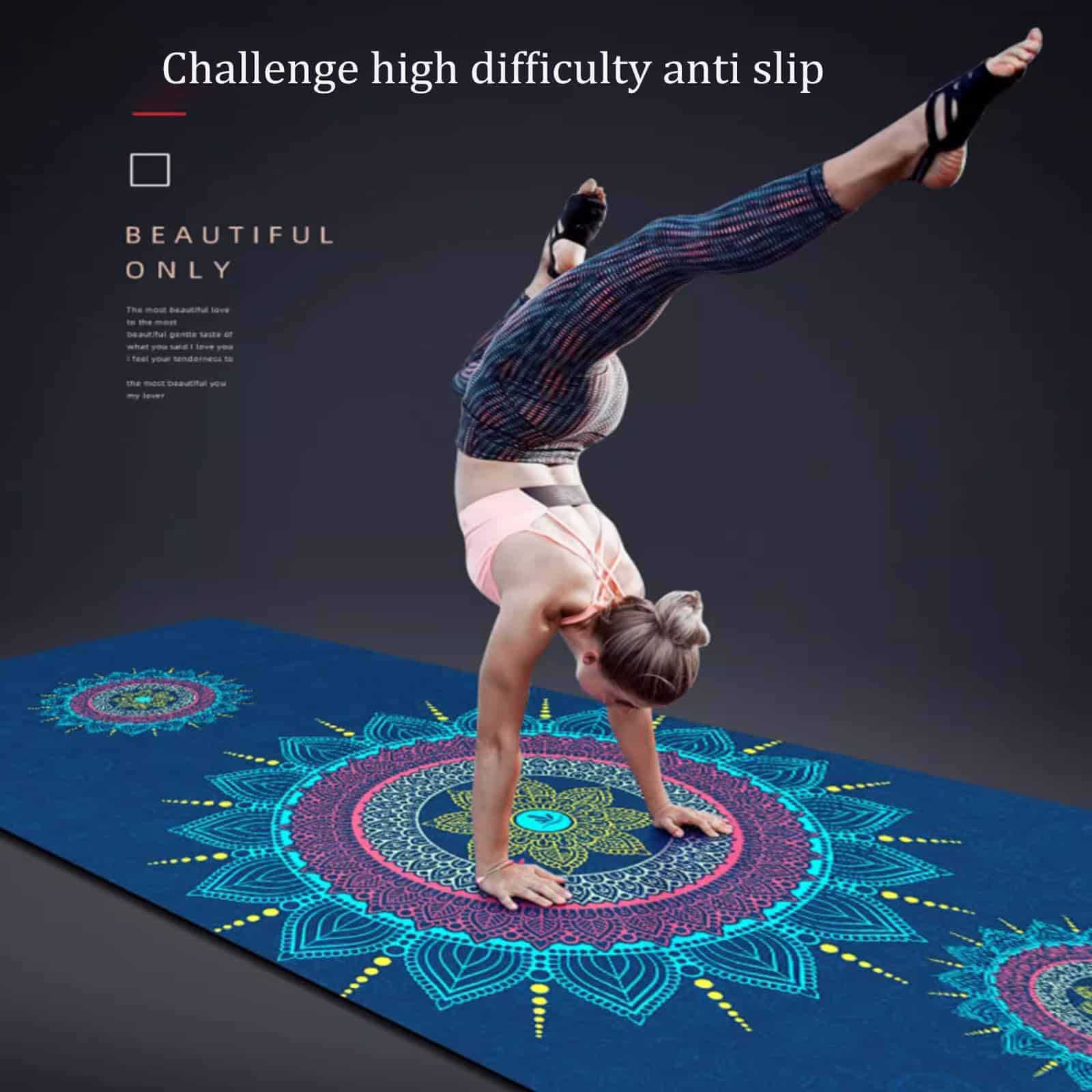 Tapete de Yoga Grande 75"L x 40"W x 8mm Extra Grueso Tapete - Imagen 3