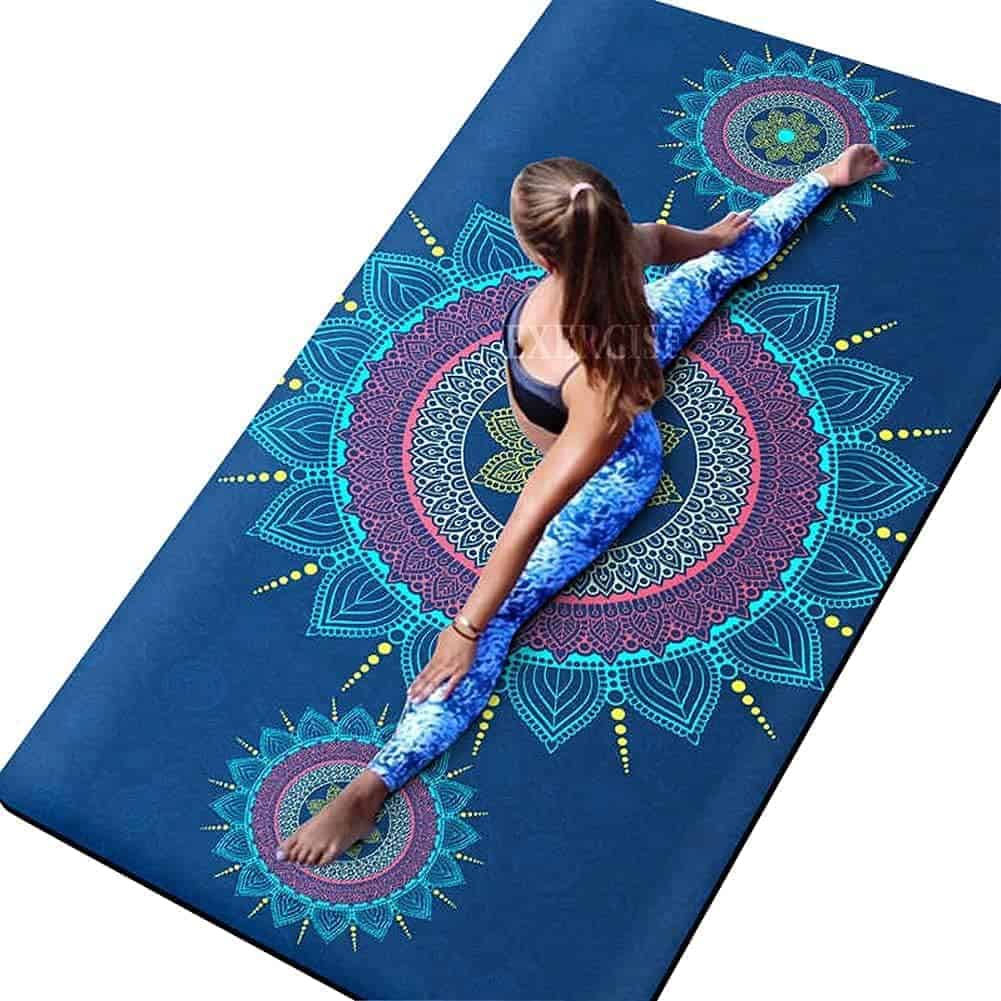 Tapete de Yoga Grande 75"L x 40"W x 8mm Extra Grueso Tapete