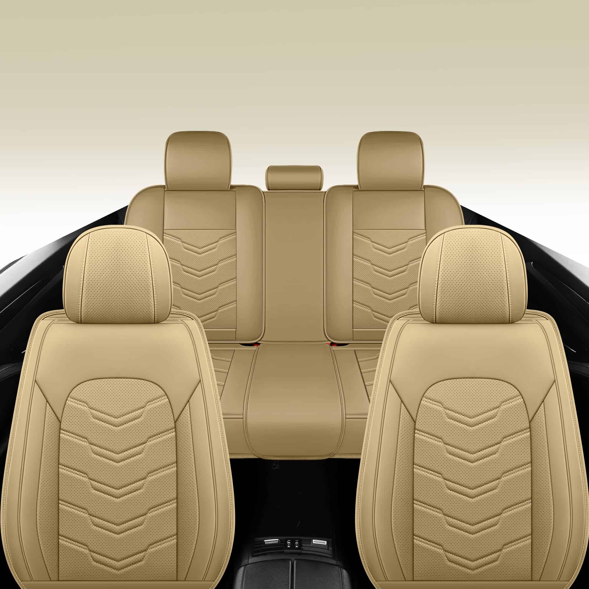 Juego Completo de Fundas de Asiento de Cuero AOOG 5PCS, - Imagen 10