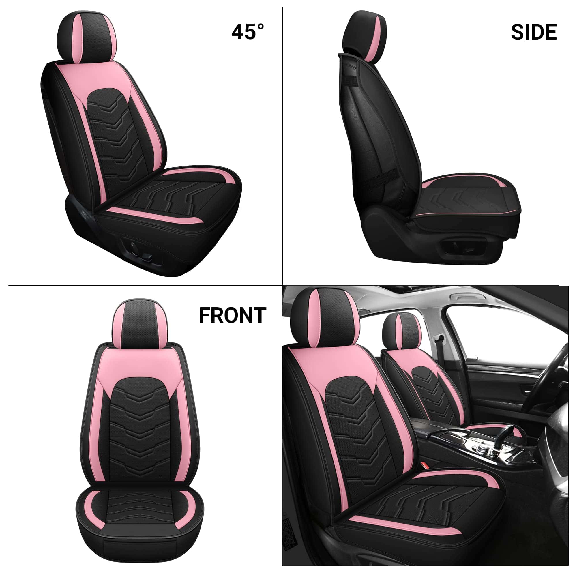 Fundas de asiento de automóvil de cuero AOOG, juego - Imagen 9