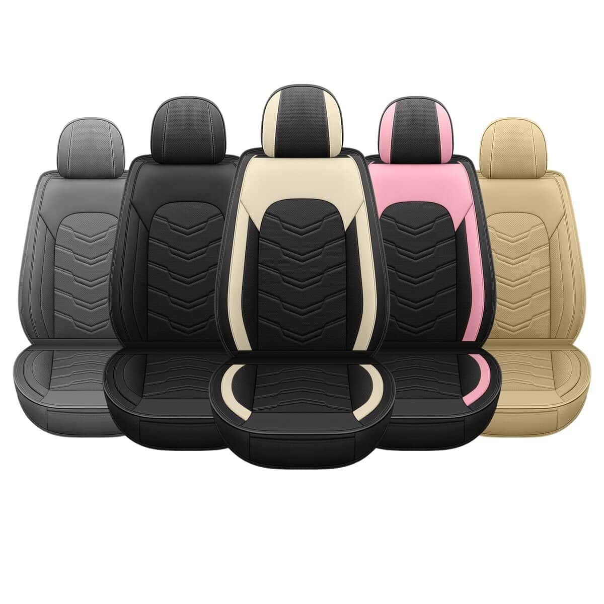 Fundas de asiento de automóvil de cuero AOOG, juego - Imagen 10