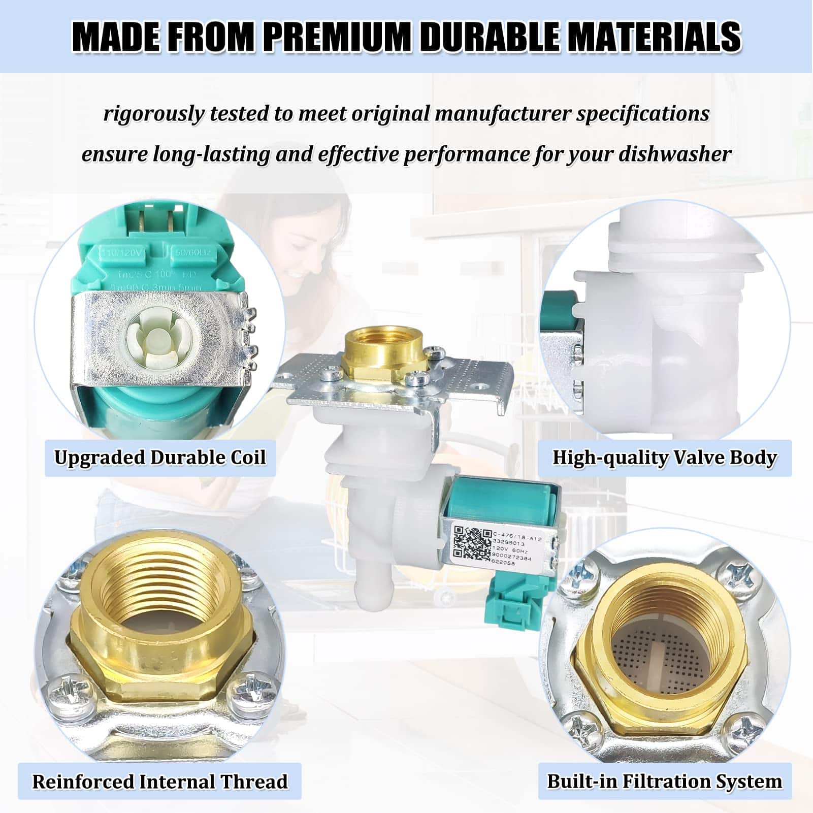 Válvula de entrada de agua para -Blanco - Imagen 6