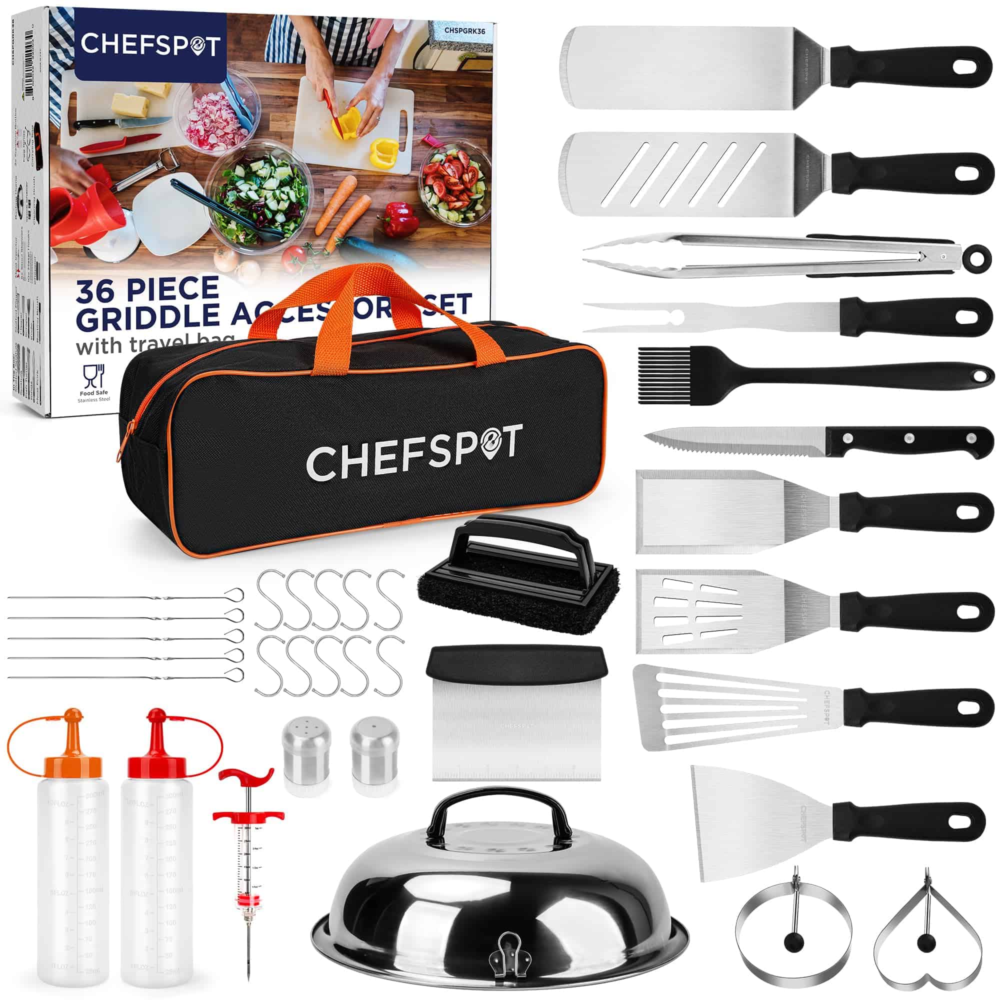 CHEFSPOT 36PC Kit de Accesorios para Parrilla - Juego de