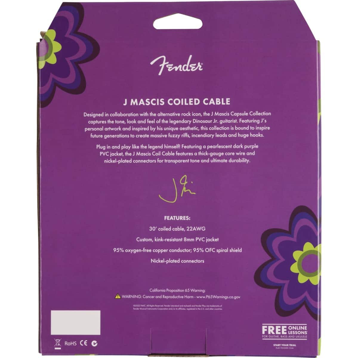 Cable de Instrumento en Espiral Fender J Mascis Dinosaur - Imagen 3