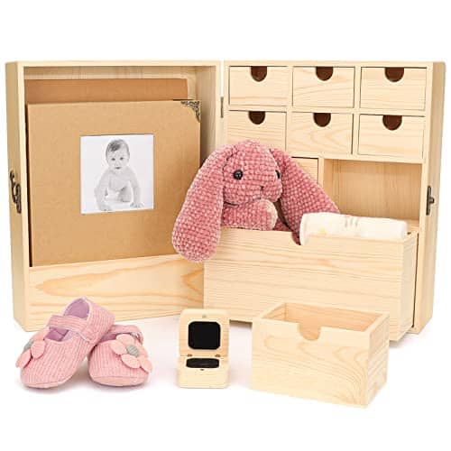 Art Secret Caja de Recuerdos Premium de Madera de Pino para
