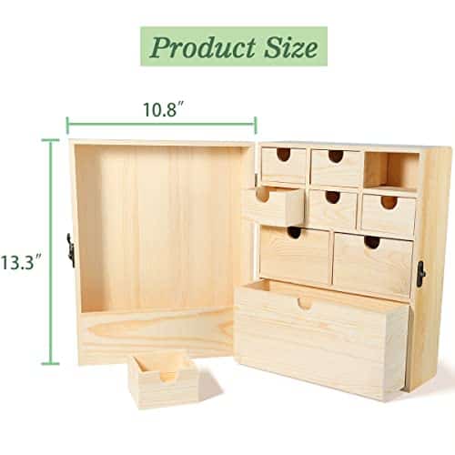 Art Secret Caja de Recuerdos Premium de Madera de Pino para - Imagen 8