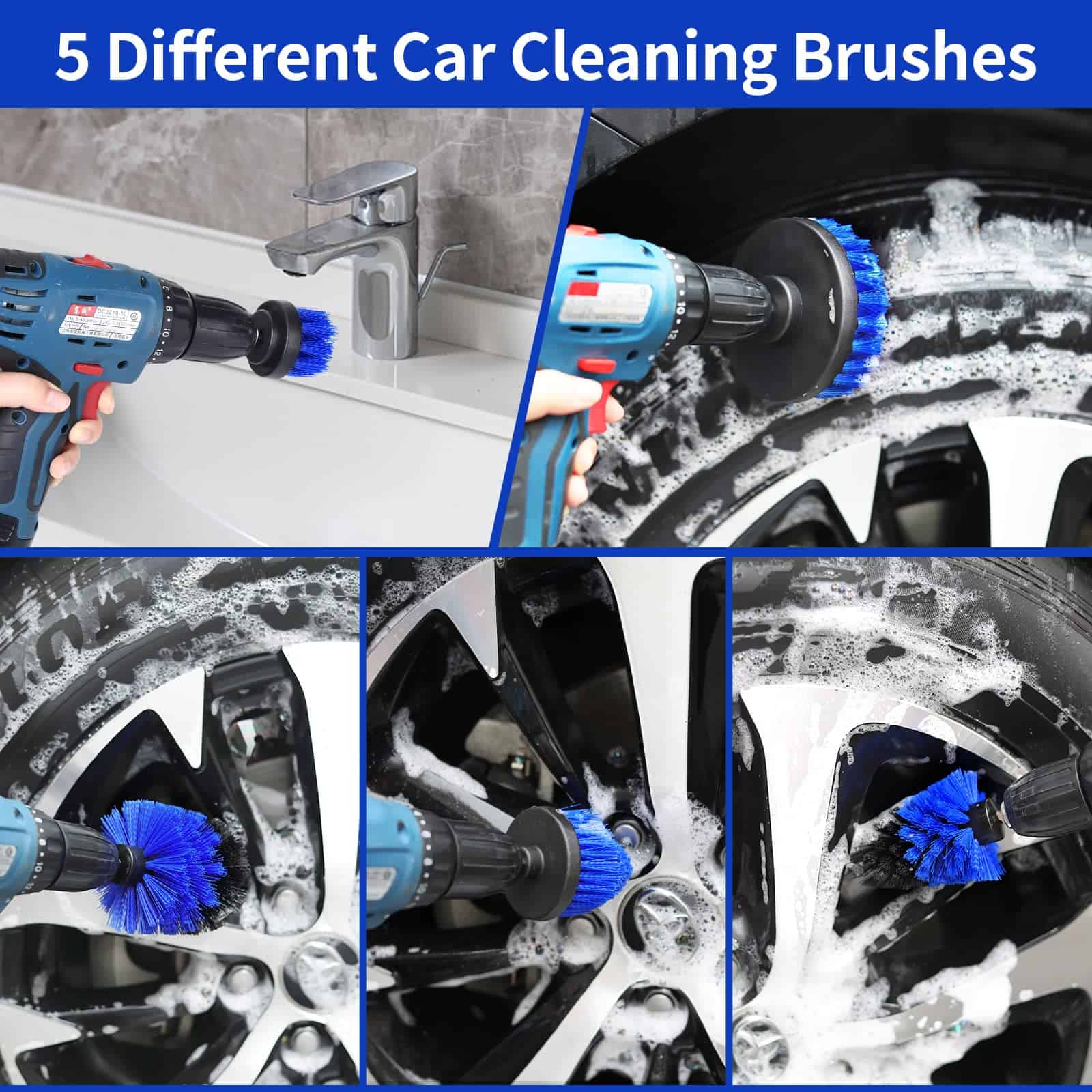 Juego de 24 piezas de cepillos para detallado de autos - Imagen 3