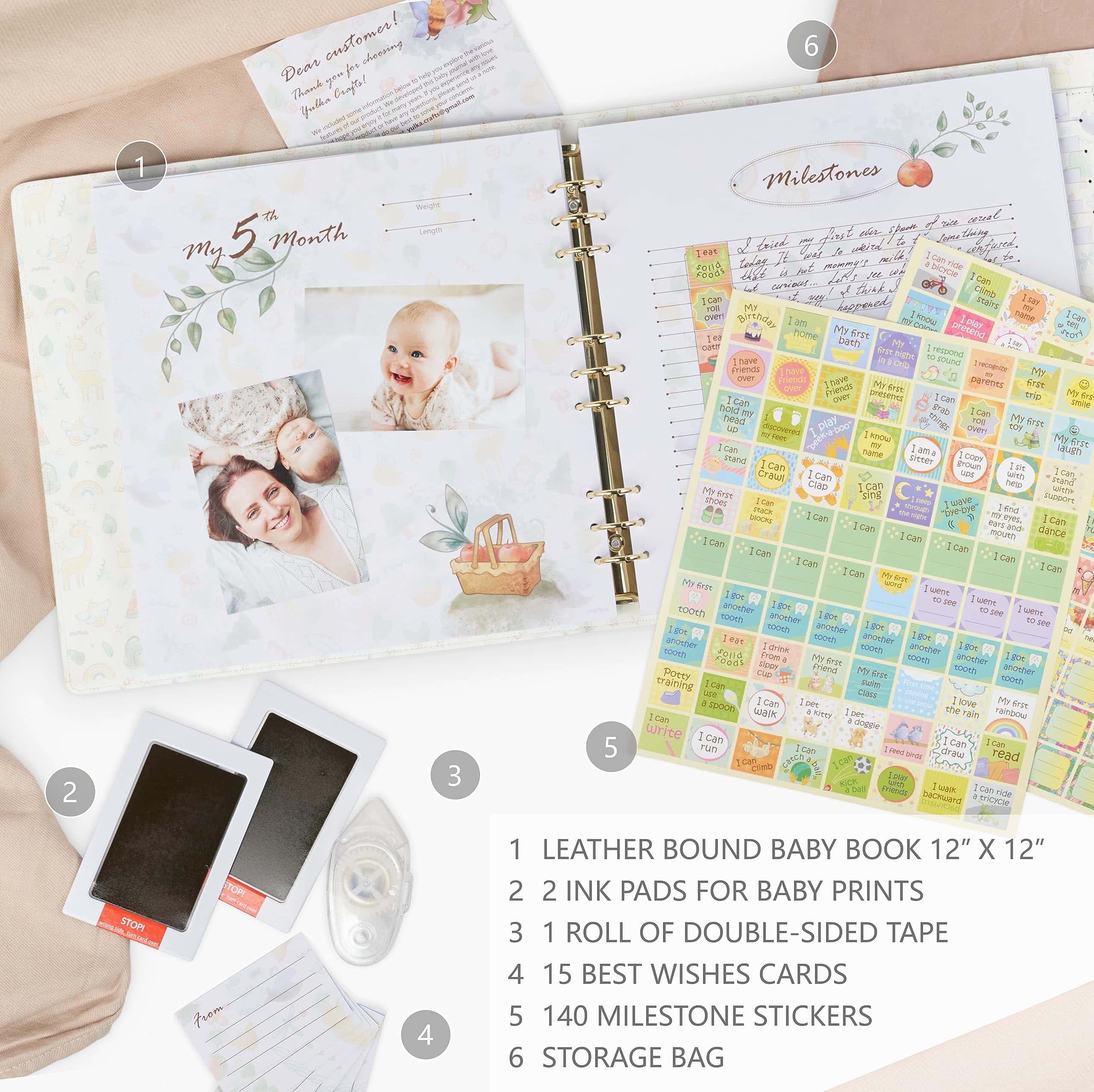 Álbum de Recuerdos de Bebé - Niña Niño � Libro de Momentos - Imagen 3