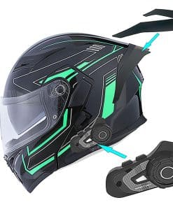 Casco integral modular con visera doble + Spoiler +