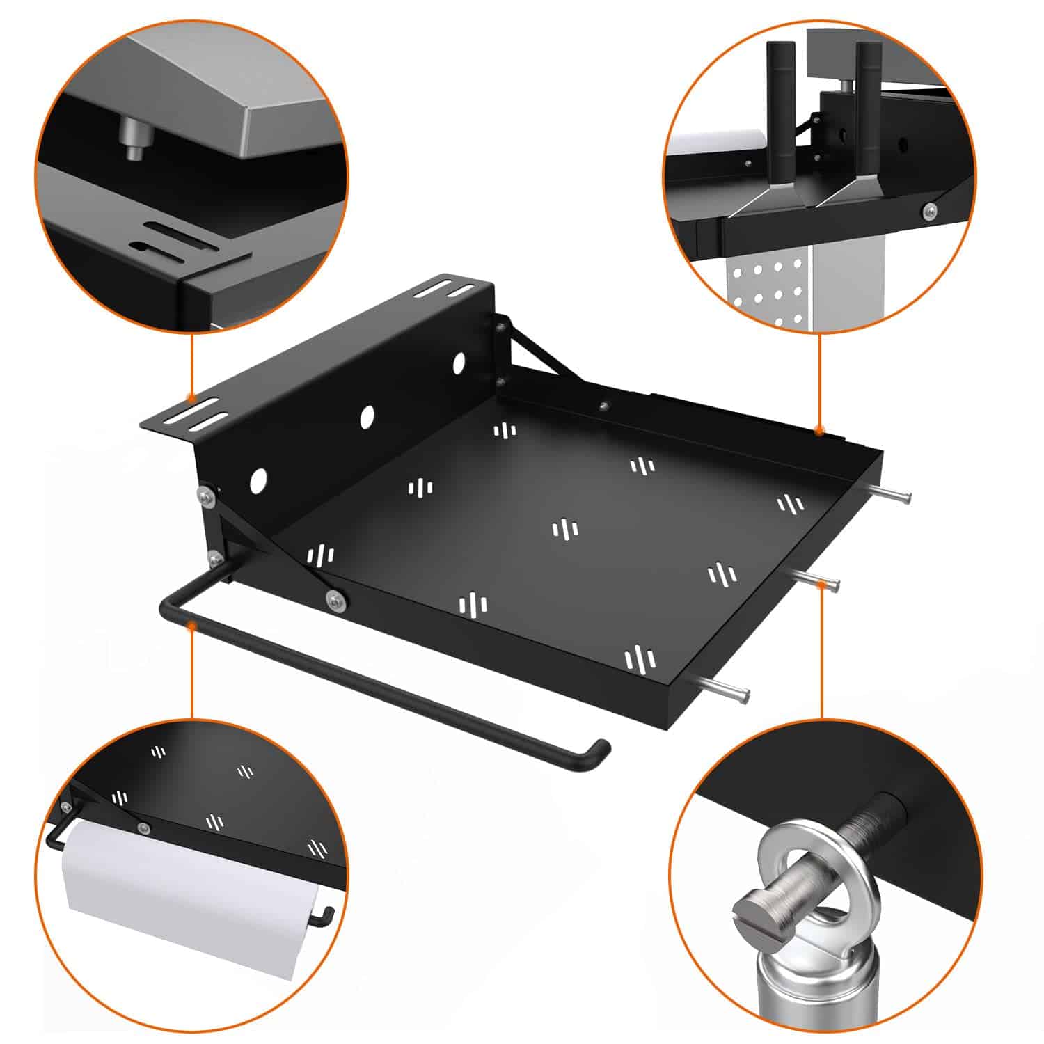 Bandeja lateral para parrilla Blackstone 17" 22" 28", - Imagen 4
