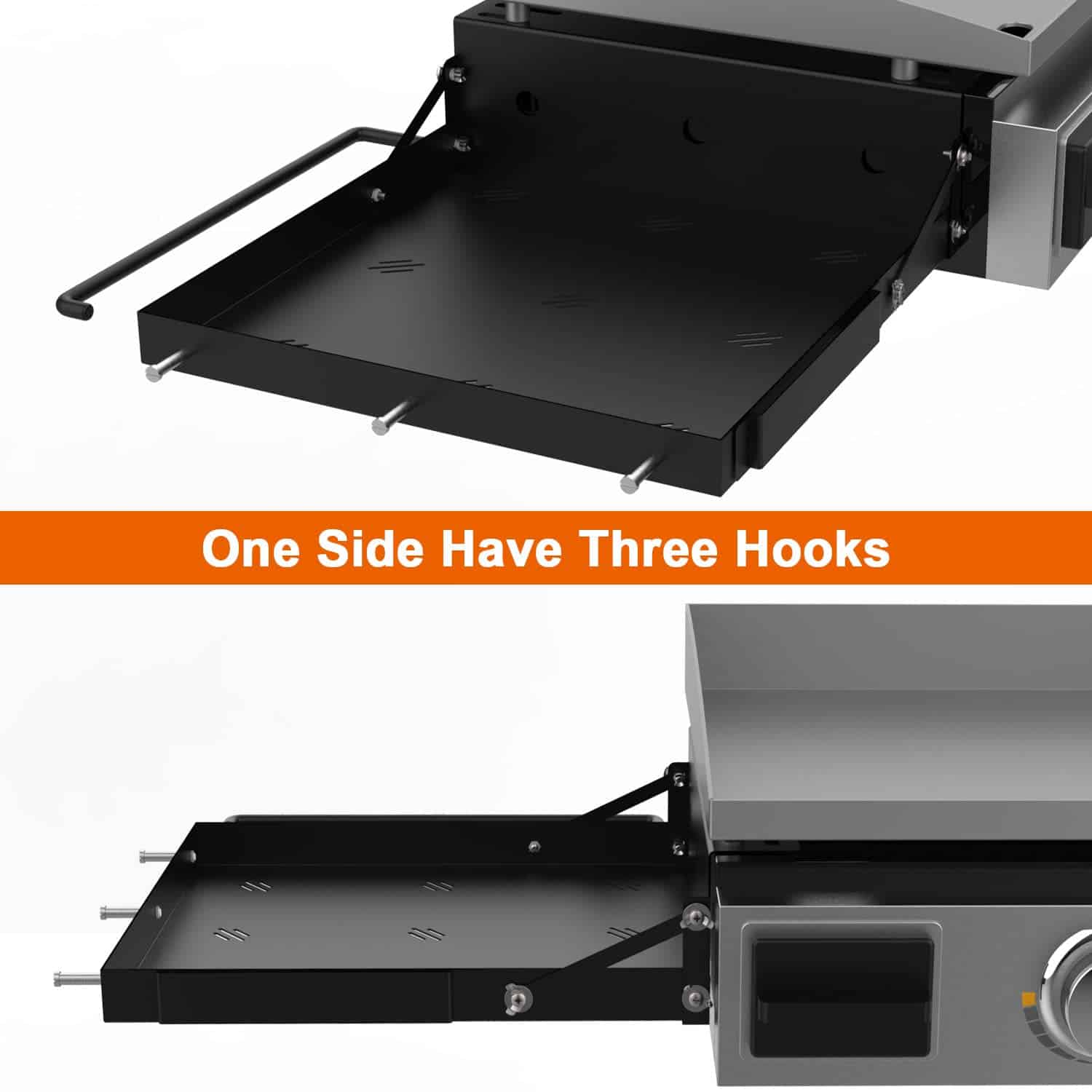 Bandeja lateral para parrilla Blackstone 17" 22" 28", - Imagen 5