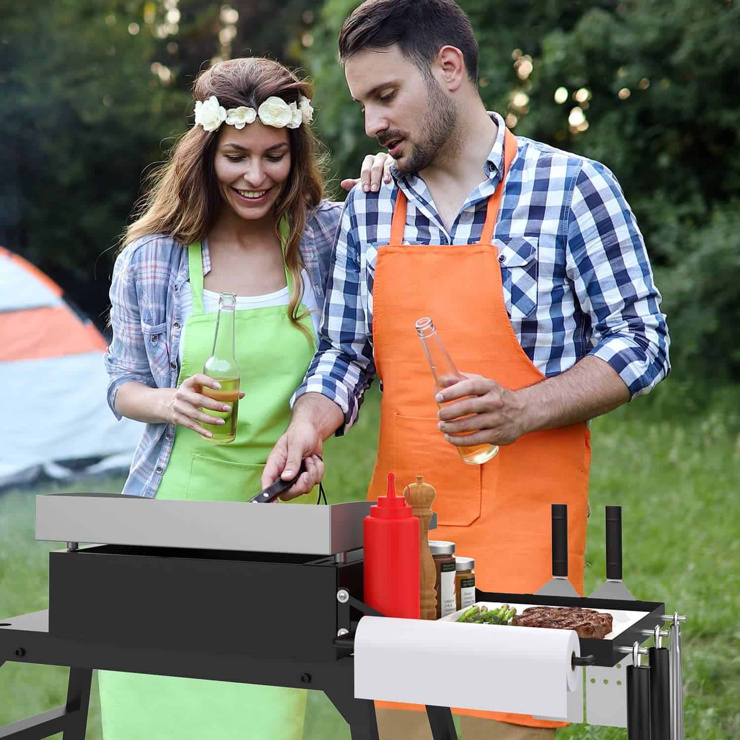 Bandeja lateral para parrilla Blackstone 17" 22" 28", - Imagen 7