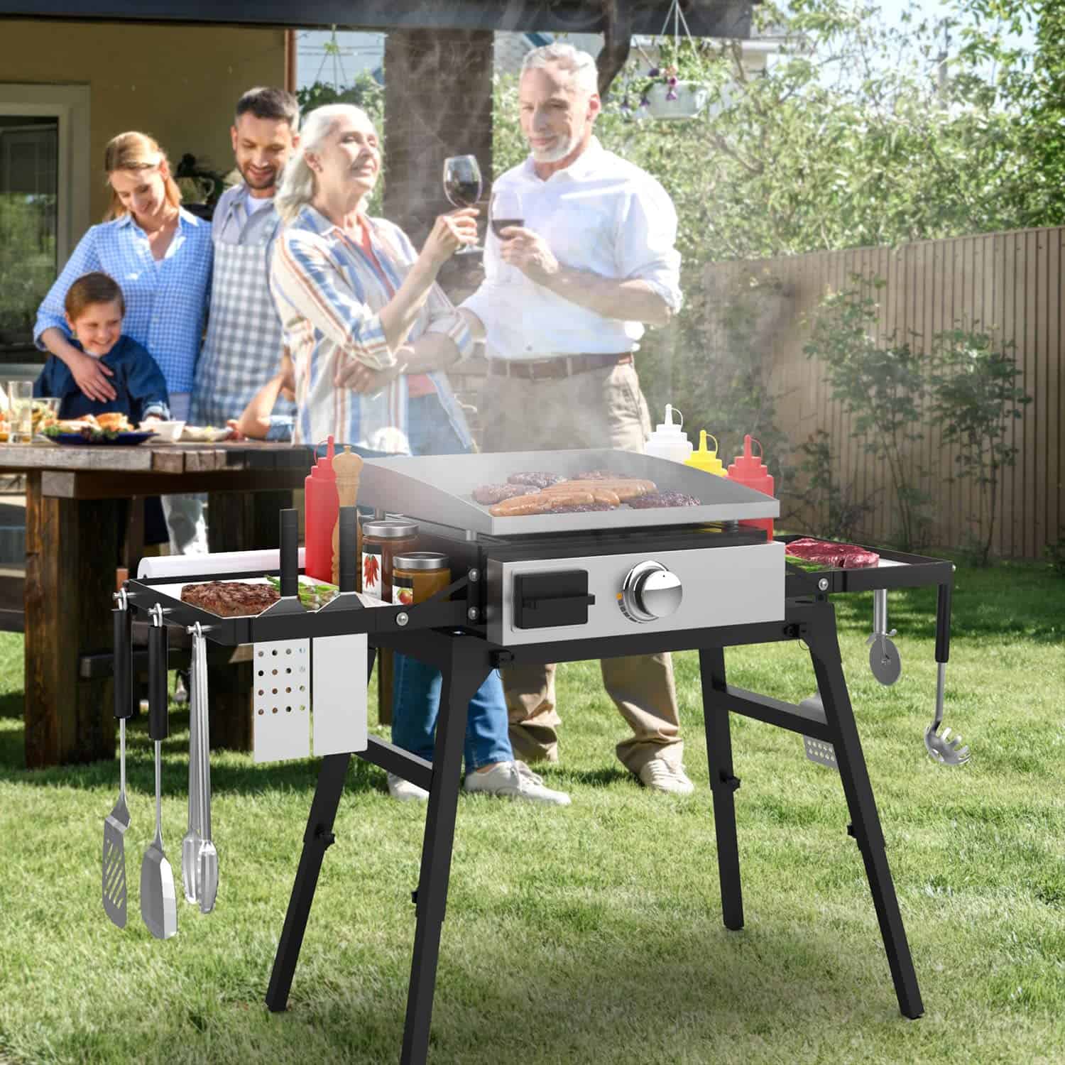 Bandeja lateral para parrilla Blackstone 17" 22" 28", - Imagen 8