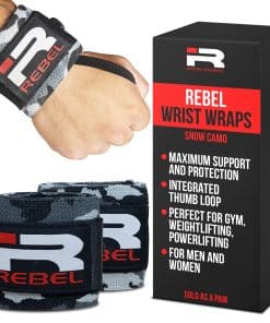 Iron Rebel Gym Wrist Wraps, Cinchas de Muñeca de Alta