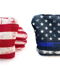 Bolsas de maíz profesionales de doble cara -Azul con Rayas