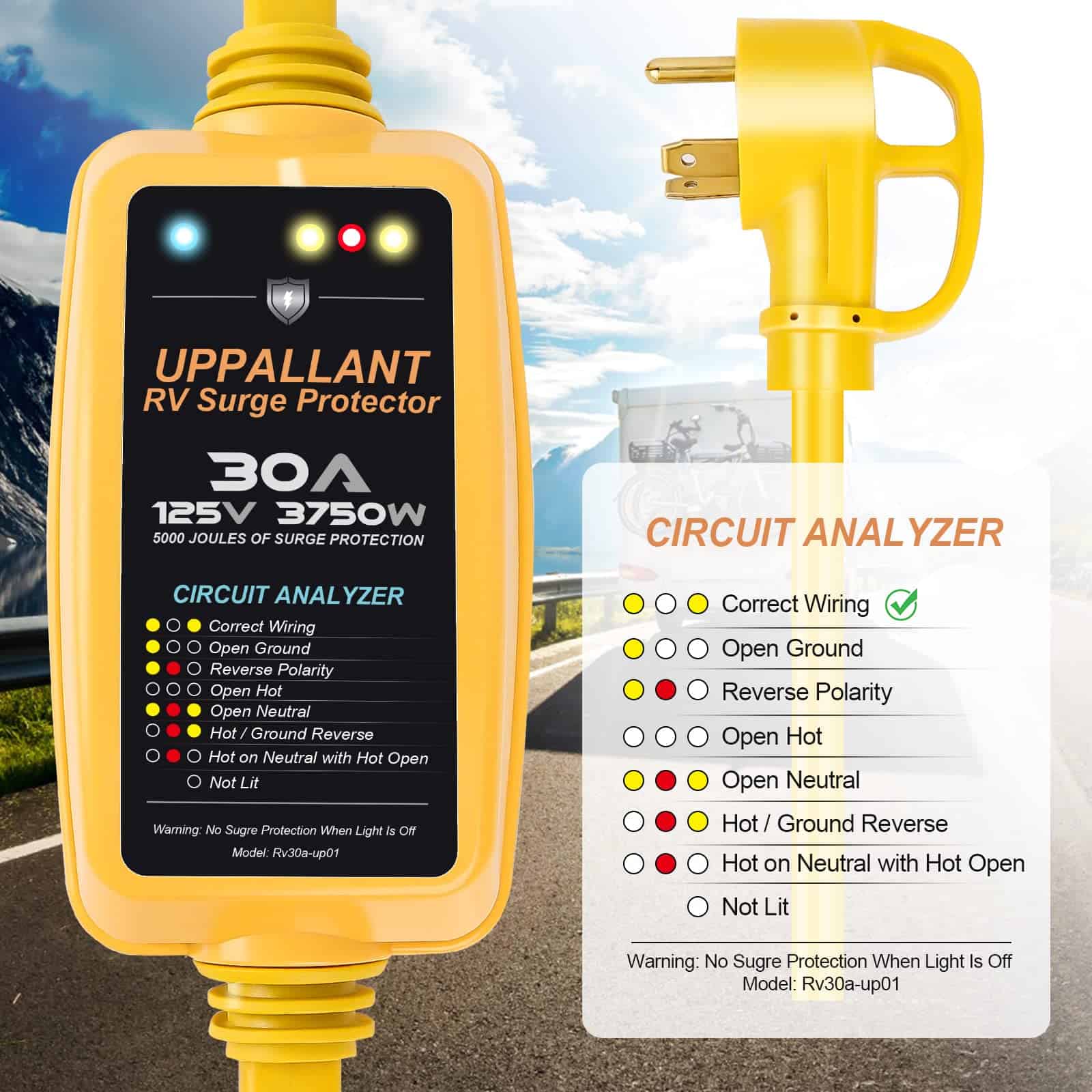 Protector de sobretensión Uppallant RV 30 Amp, Absorbe - Imagen 6