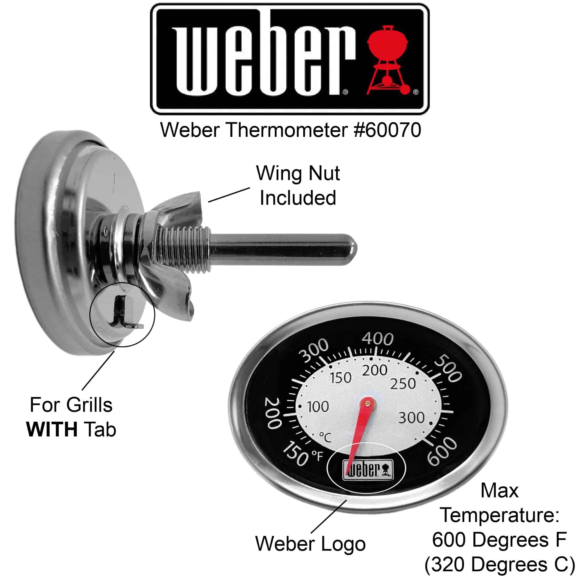 Termómetro Oval Genuino Weber 60070 - Imagen 4