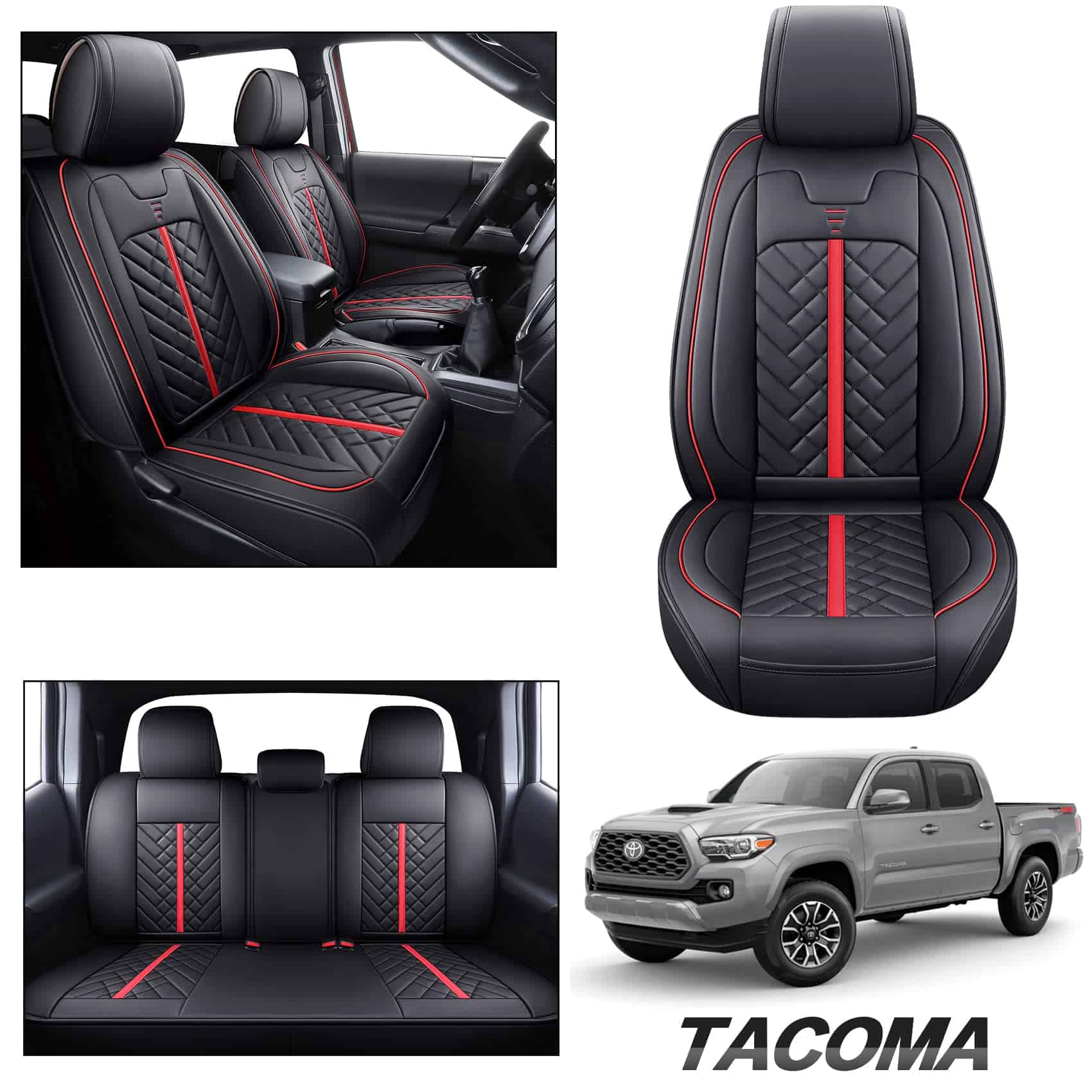 Cubiertas de asiento Tomatoman Toyota Tacoma 2005-2022 2023 - Imagen 9