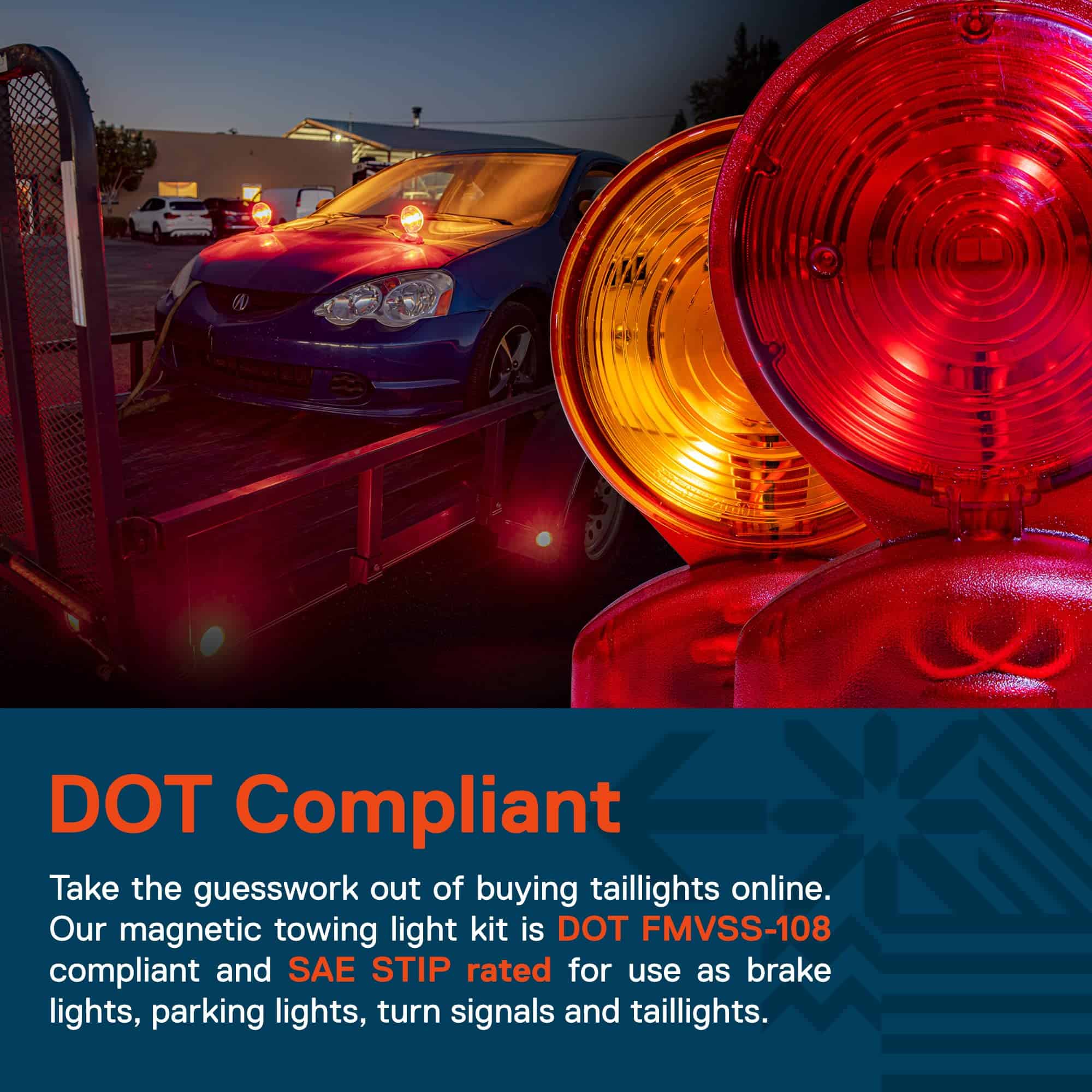 Juego de Luces de Remolque Magnéticas Rojas/Ámbar LED True - Imagen 5