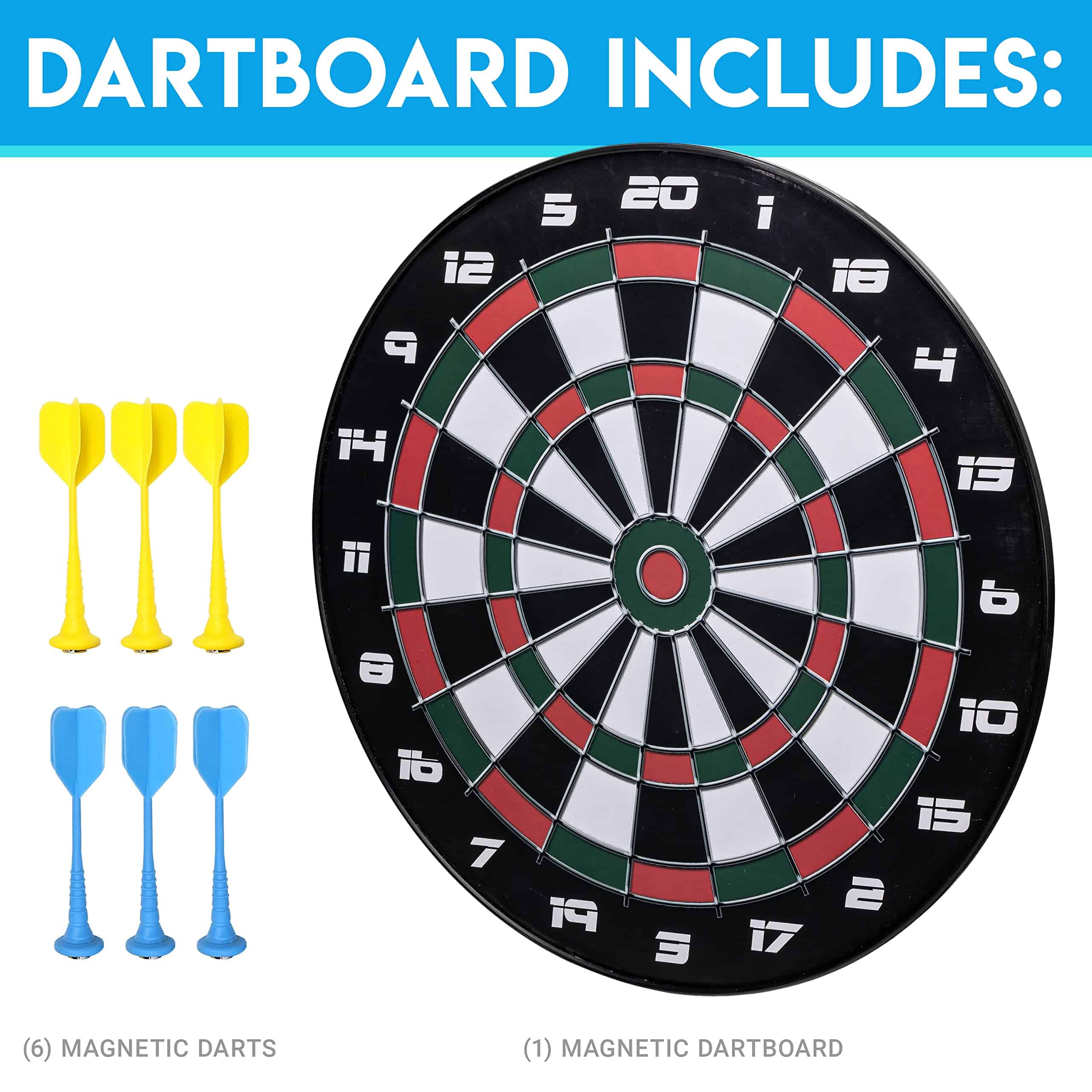 Set de tablero de dardos magnético Franklin Sports - - Imagen 3