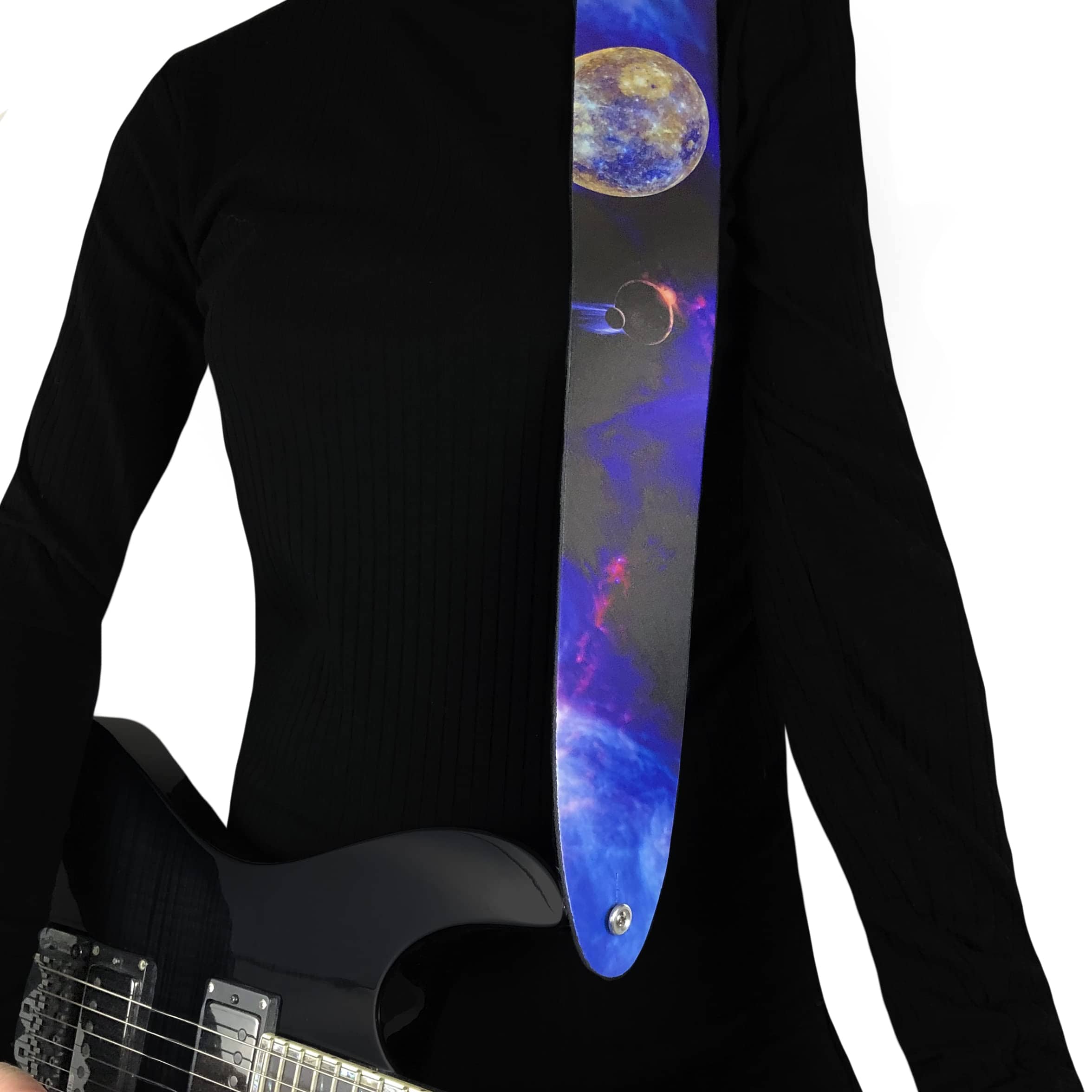 Correa de guitarra de cuero oficial con licencia de la NASA - Imagen 7