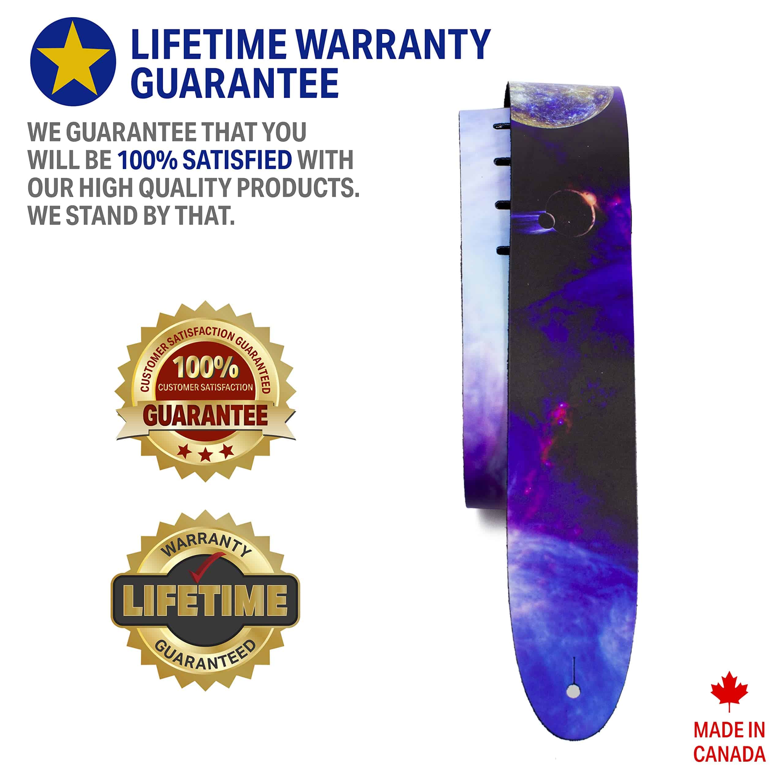 Correa de guitarra de cuero oficial con licencia de la NASA - Imagen 5