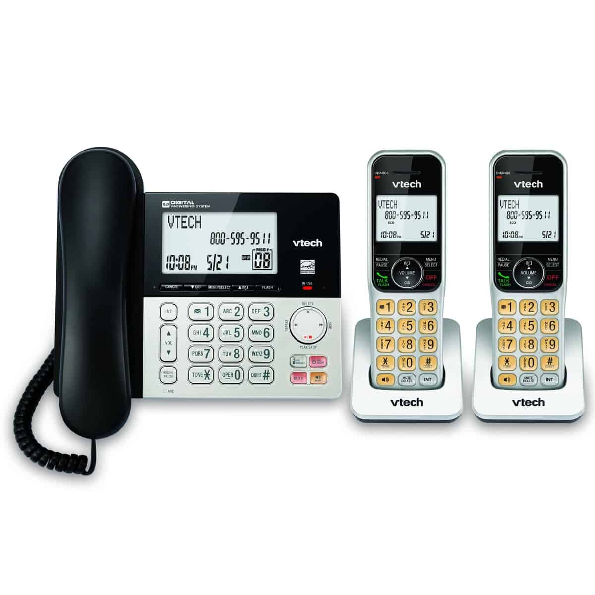 Teléfono VTech VG208-2 DECT 6.0 2 Auriculares con