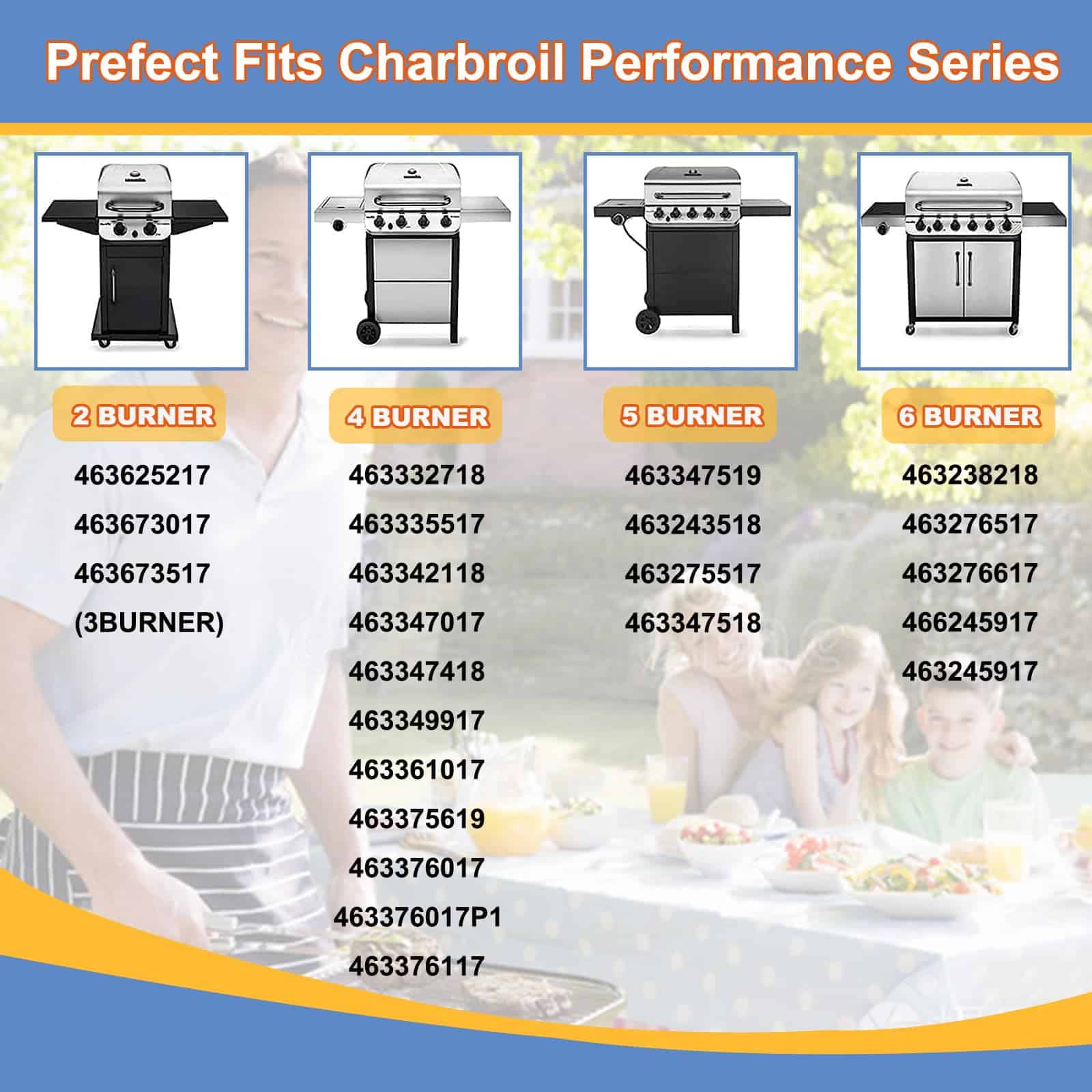 Tubo Quemador para Parrilla Charbroil 463347518 463243518 - Imagen 4