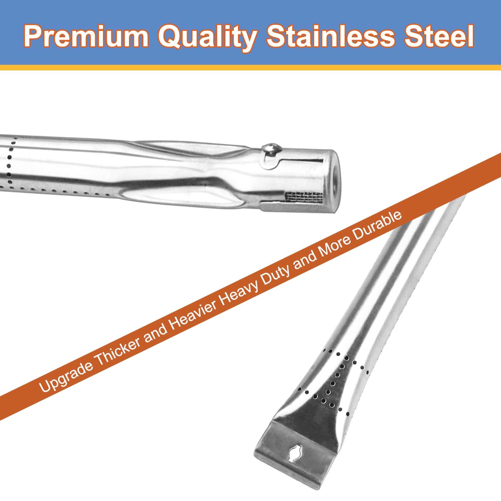 Paquete de 6 quemadores de acero inoxidable de 15" x 1" - Imagen 5