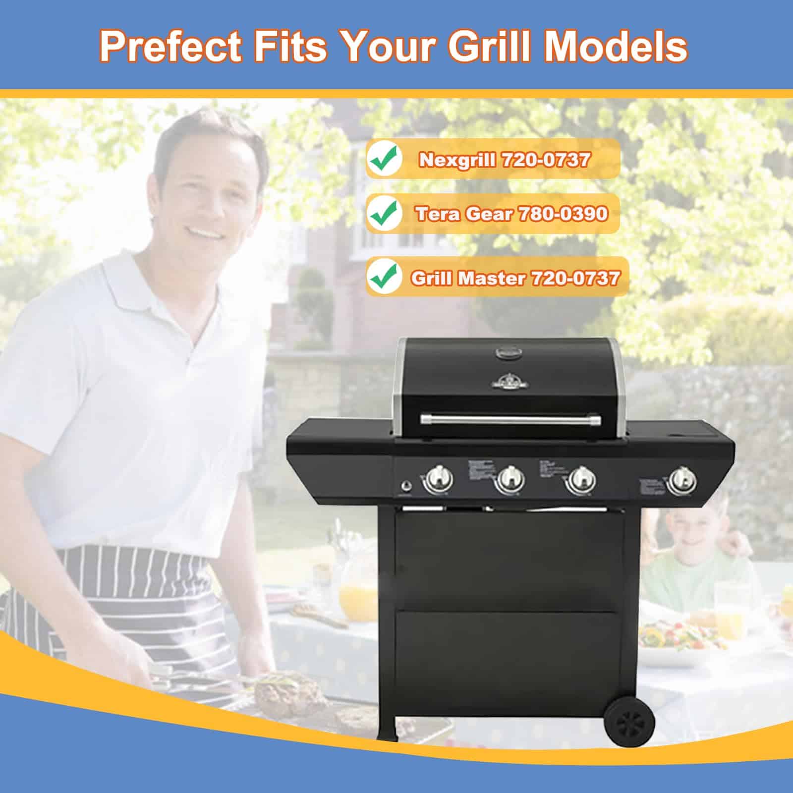 Paquete de 6 quemadores de acero inoxidable de 15" x 1" - Imagen 4