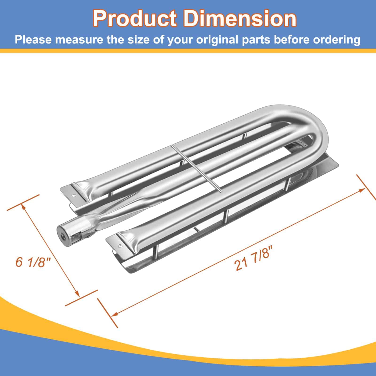 Tubo Quemador de Parrilla de Gas de Acero Inoxidable - Imagen 3