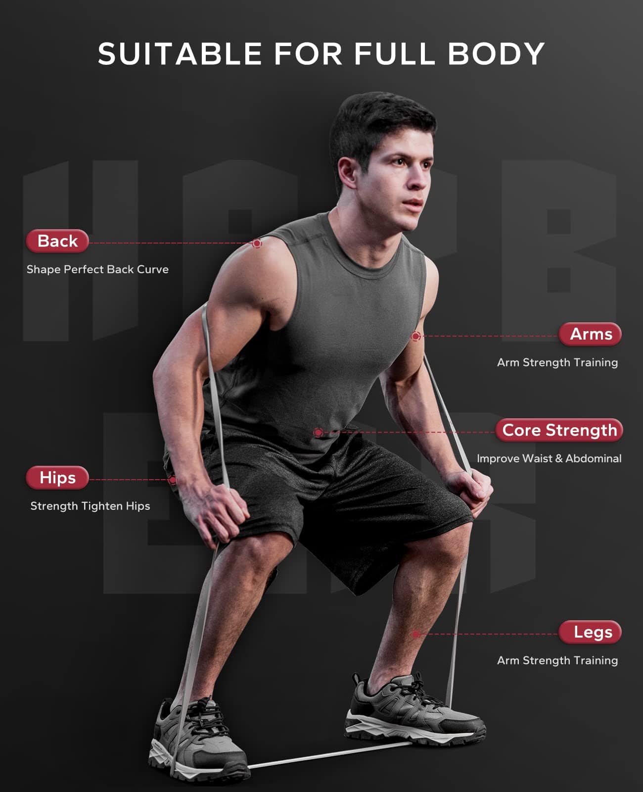 Bandas de asistencia para dominadas, juego de bandas de - Imagen 7