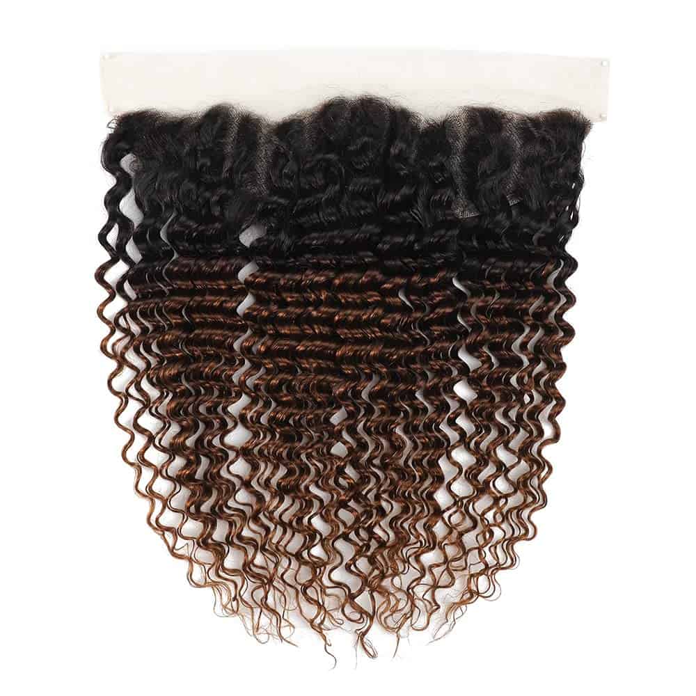 Lace Frontal de Onda Profunda Ombre #1b/30 de Cabello