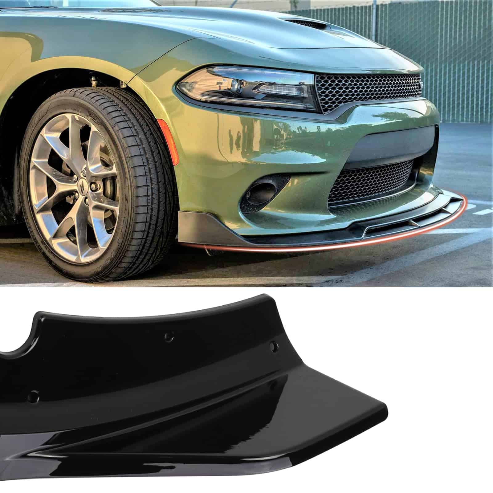 Labio del parachoques delantero NOPOCA para Dodge Charger - Imagen 3
